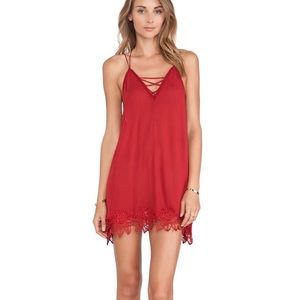 Red Strappy Free People Dress